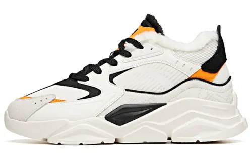 Anta Life Collection Fleece Lined Vintage Coverage Slip Resistant And Abrasion Resistant High top Chunky Sneakers Men's
