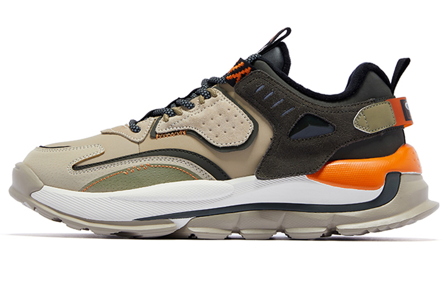 QIAODAN Sunset Glow, Fleece Lined, Comfortable Cushioning Abrasion Resistant Breathable Low top Running Shoes Men’s