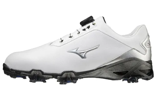 Mizuno Genem SL Boa Slip Resistant Abrasion Resistant Low top Golf Shoes White Silver