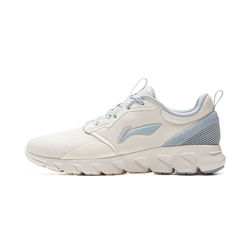 Li Ning Cushioning Breathable Cushioning Breathable Low top Casual Running Shoes Women’s Mist White