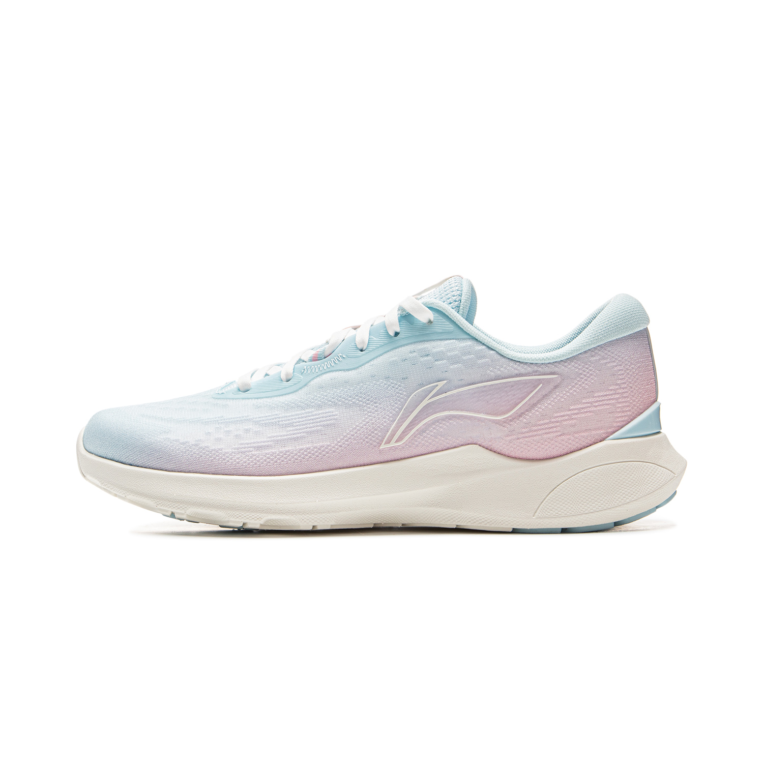Li Ning Qingyi Textile Cushioning Slip Resistant Lightweight Low top Running Shoes Women’s Pink Blue