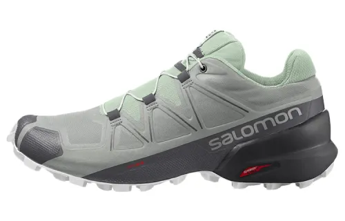 SALOMON Speedcross 5 Running Shoes Women's Low Top Gray/Green