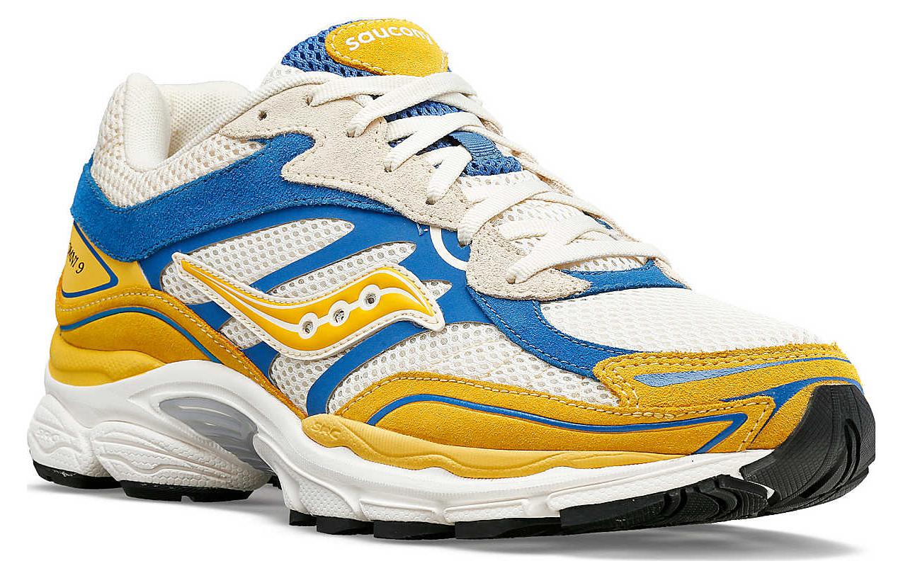Saucony ProGrid Omni 9 Premium Cream Yellow Royal Blue