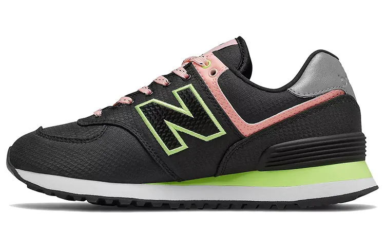 New Balance 574 V2 Shoes Black/Pink Women's