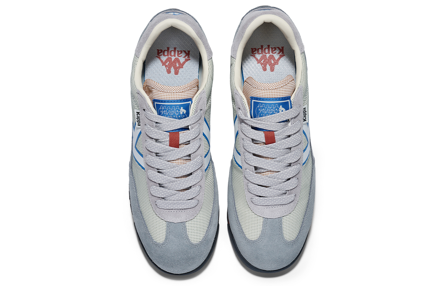 Kappa Slip Resistant Abrasion Resistant Low top Casual Running Shoes Unisex Gray Blue