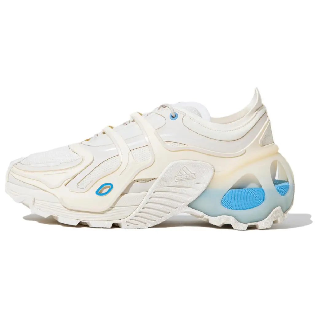 Adidas Wonder Runner Cushioning Slip Resistant Low top Running Shoes Unisex Milk White Blue