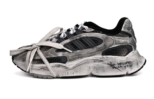 Adidas Originals Ozmillen Moisture Wicking Coverage Low top Running Shoes Unisex Black Gray