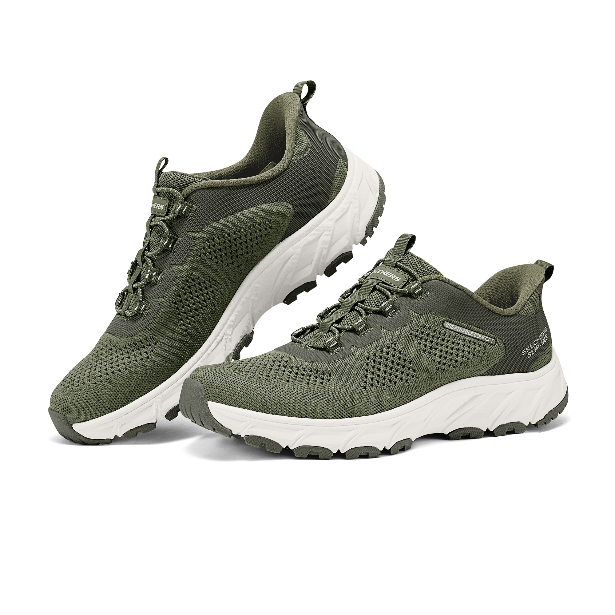 Skechers Hillcrest 2.0 Abrasion Resistant Low top Outdoor Shoes Men’s Olive Green