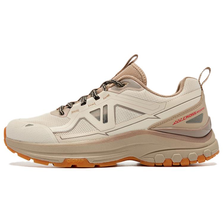 QIAODAN Abrasion Resistant Breathable Coverage Low top Casual Trail Running Shoes Women’s Beige Umber