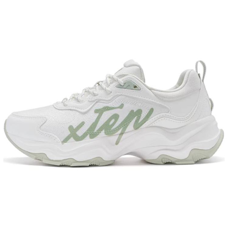 XTEP Cushioning, Wear Resistant Low top Running Shoes Women’s White Green