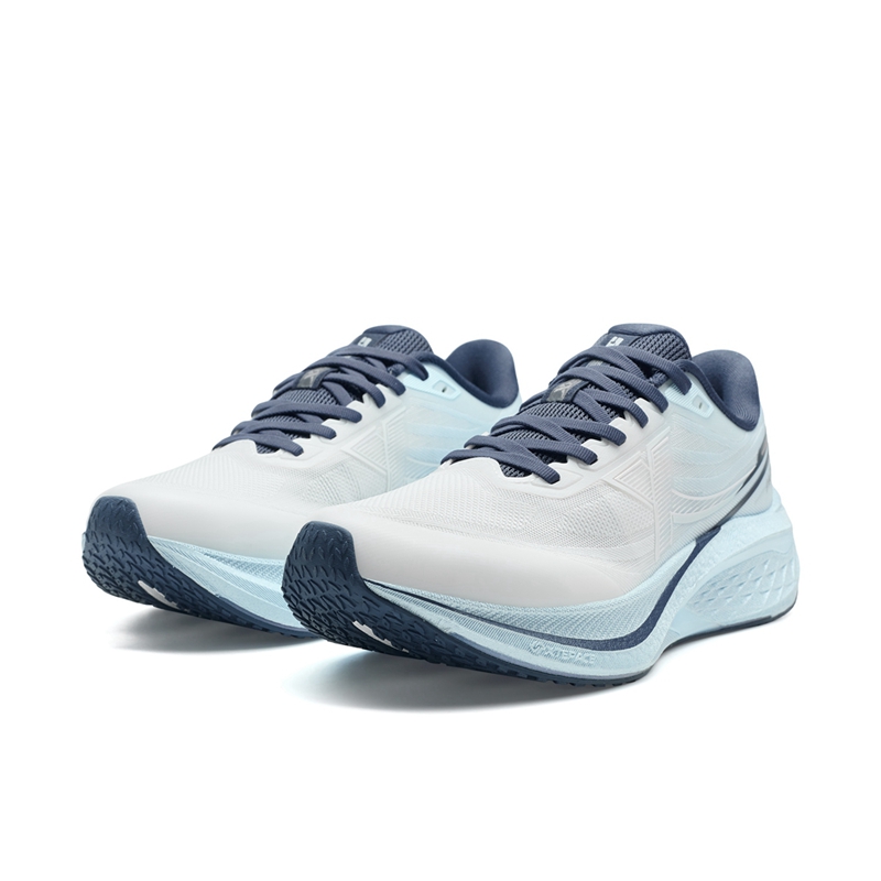 XTEP 5 Speed 3 Wear resistant And Lightweight Low top Casual Training Running Shoes Men’s White Blue