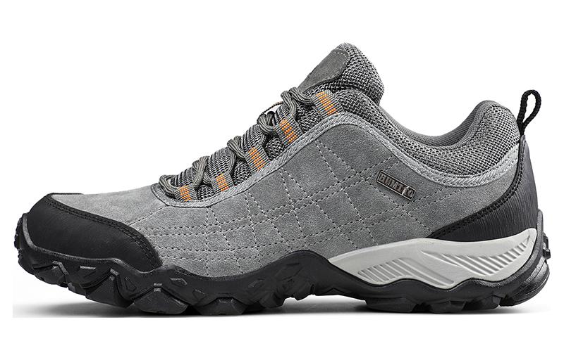 HUMTTO Cushioning Slip Resistant Abrasion Resistant Low top Outdoor Shoes Men’s Gray Black