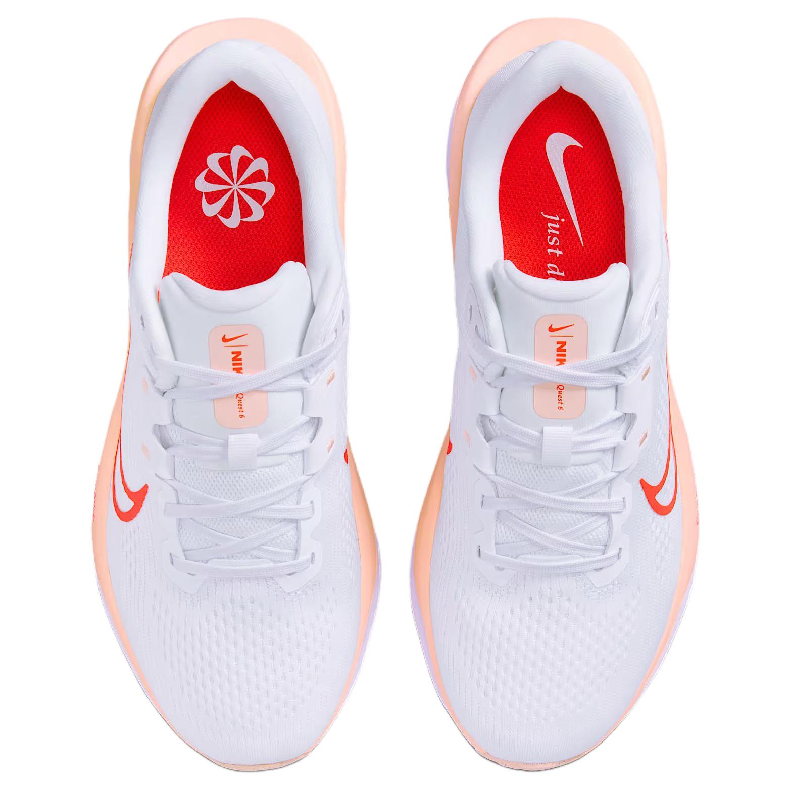 Nike Quest 6 Support Running Shoes Women’s White Red