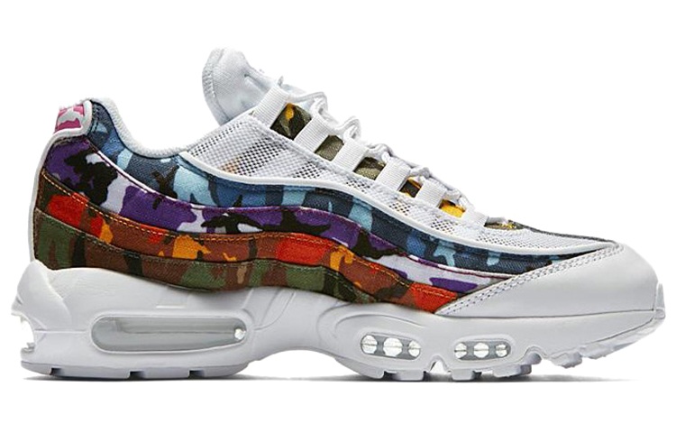 Кроссовки Nike Air Max 95 ERDL Party WHITE (бело-черно-сине-фиолетово-коричневые) — Белыйчёрныйсинийфиолетовыйкоричневый — фото 2