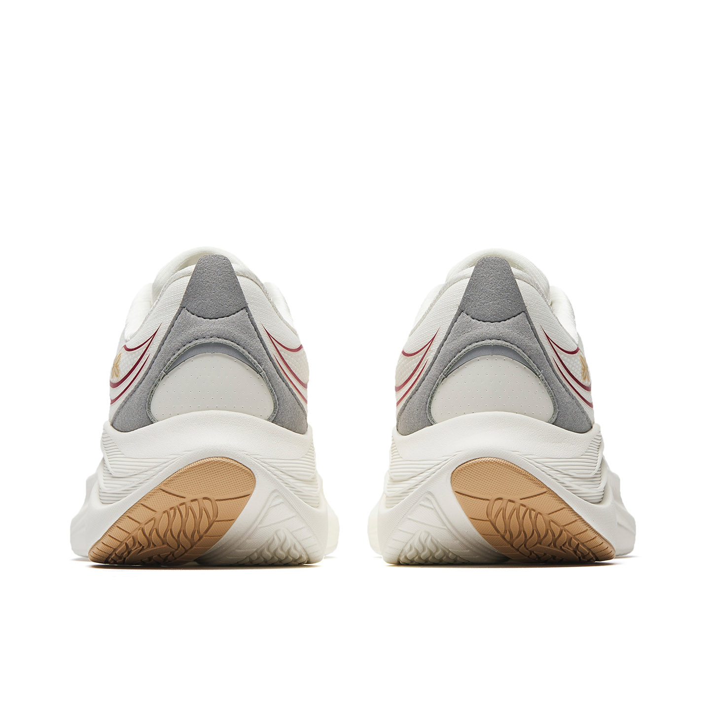 Anta Leaf 6.0 Textile, Synthetic Leather Low top EVA, Rubber Running Shoes Women’s Ivory White/Silver