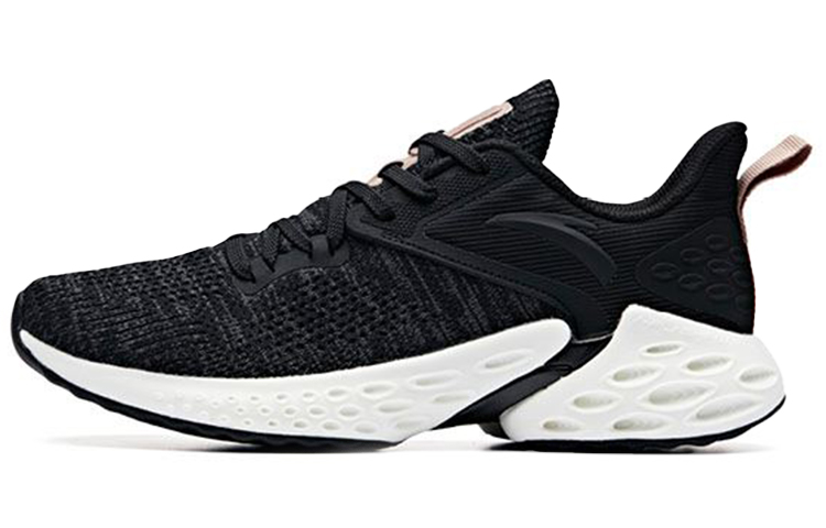 Anta Cushioning Slip Resistant Abrasion Resistant Low top Running Shoes Women's Black