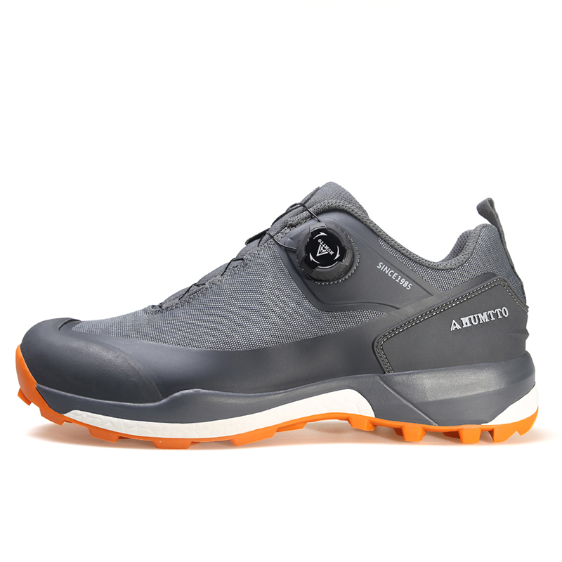 HUMTTO Outdoor Shoes Men’s Low Top Gray Orange