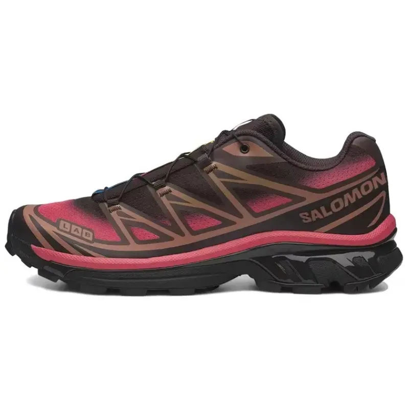SALOMON XT 6 Casual Running Shoes Unisex Black Pink