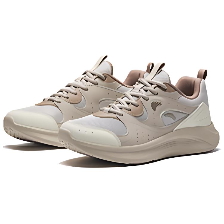Anta Slip Resistant Abrasion Resistant Low top Casual Running Shoes Women’s Beige Gray
