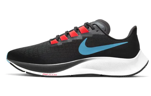 Nike Pegasus 37 Zoom Marathon Professional Low Top Air Cushion Running Shoes Men's Black Blue