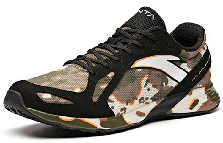 Anta Comfortable Cushioning Slip Resistant Lightweight Low top Running Shoes Men’s Khaki Green