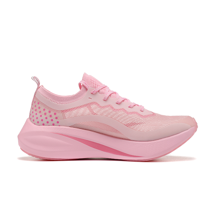 LIZHIPAO Abrasion Resistant Breathable Slip Resistant Low top Marathon Running Shoes Unisex Pink