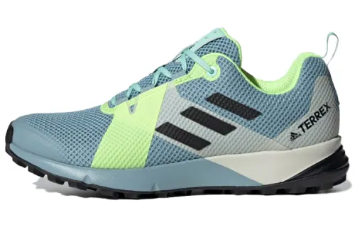Adidas Terrex Two Mesh Slip Resistant Low top Running Shoes Women's Black Green