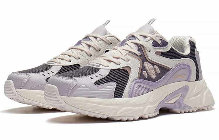 Li Ning Lightweight Low top Running Shoes Women’s Purple Gray