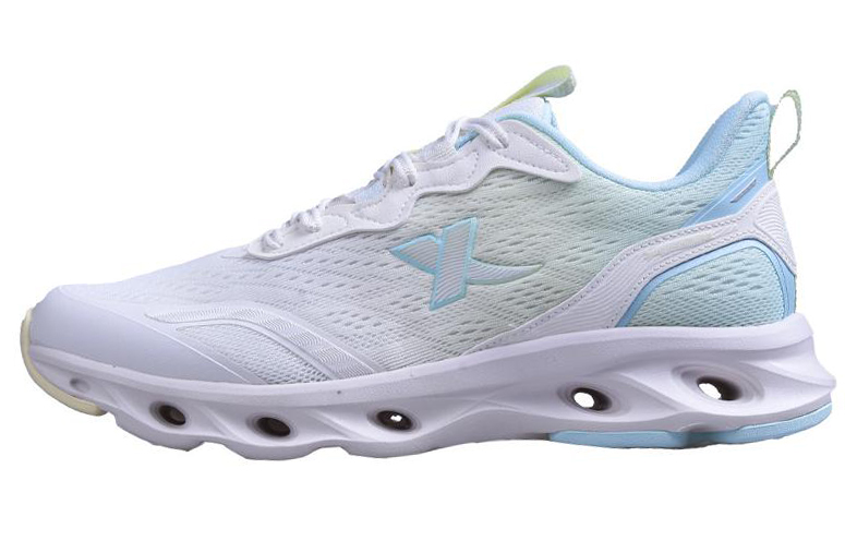 XTEP Slip Resistant Abrasion Resistant Low top Running Shoes Women’s White Blue Yellow