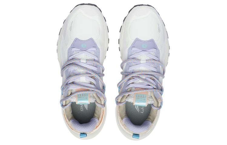 Li Ning Cloud Shield PLUS Abrasion Resistant Breathable Low top Running Shoes Women’s Mist White