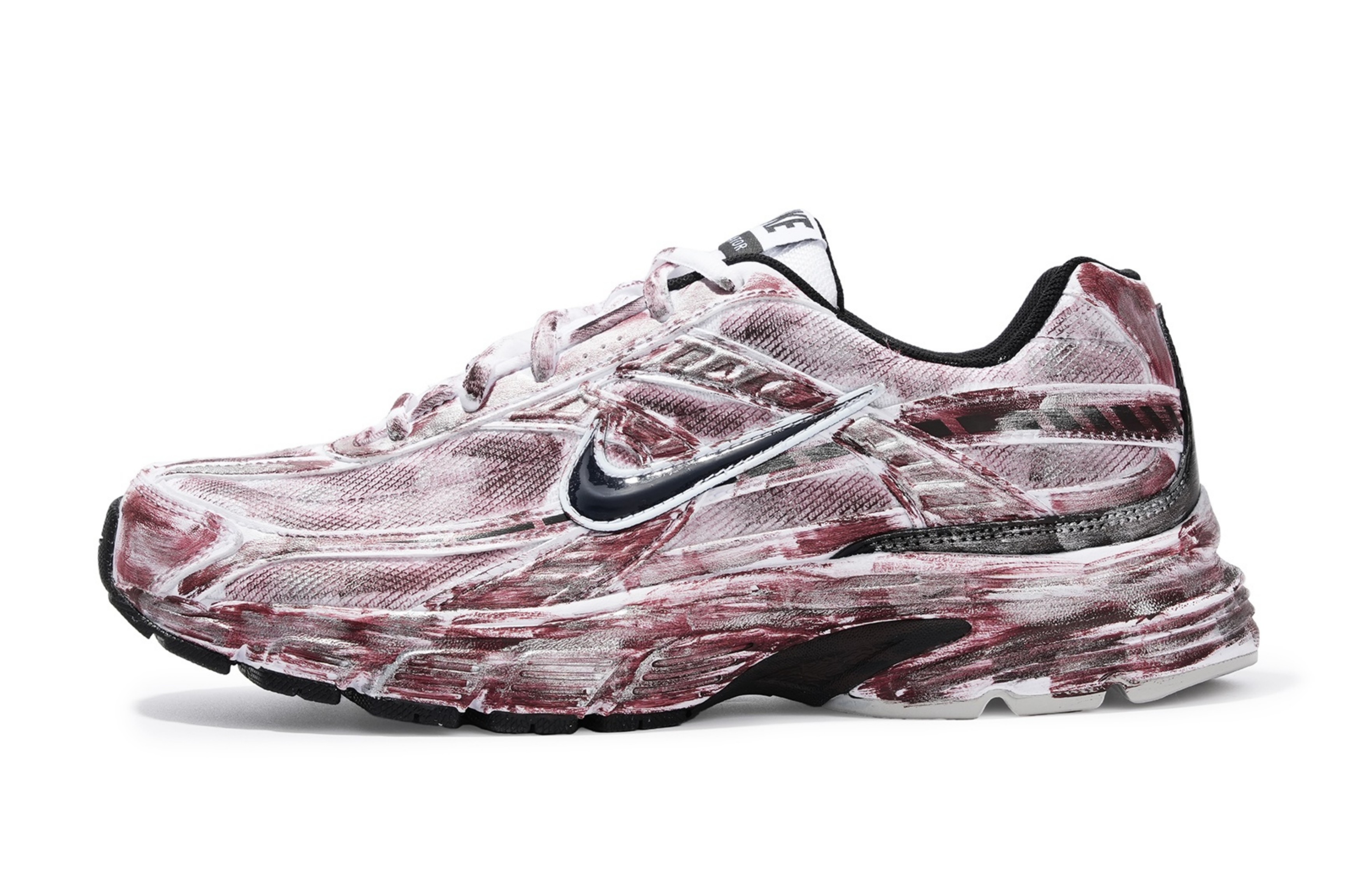 Nike Initiator Abrasion Resistant Low top Running Shoes Unisex Black Red
