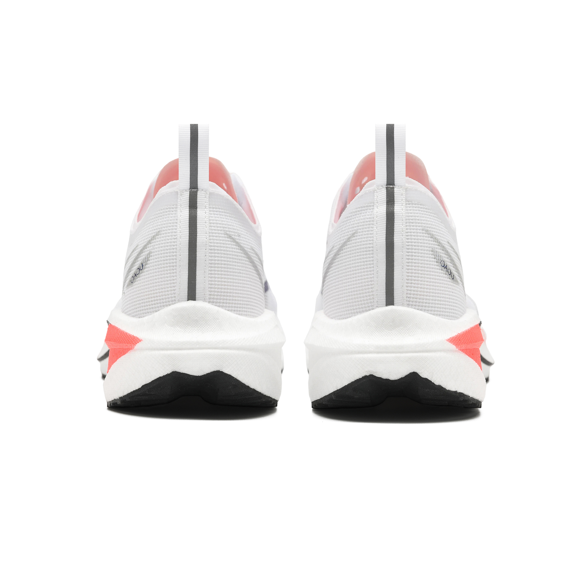 OAOU Low top Running Shoes Unisex White Peach Red