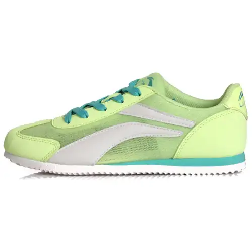 Li Ning Cushioning Slip Resistant Abrasion Resistant Breathable Low top Running Shoes Women's Green