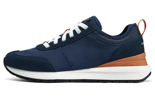 Skechers Abrasion Resistant Low top Running Shoes Men's Marine Blue