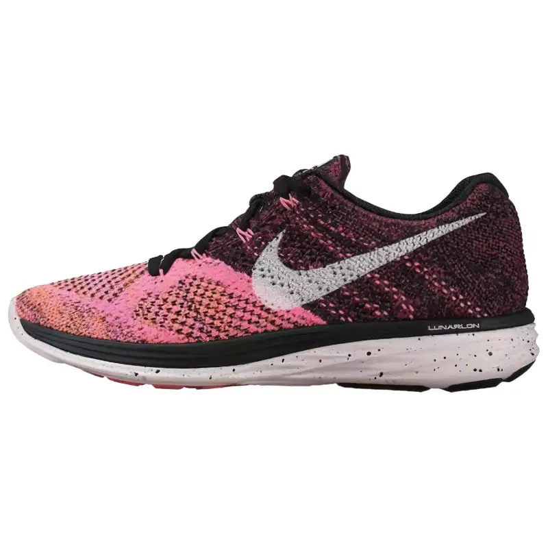 Nike Flyknit Lunar 3 Black Pink Orange Women's