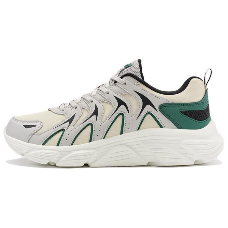 XTEP Comfortable Abrasion Resistant Low top Casual Running Shoes Men’s White Green