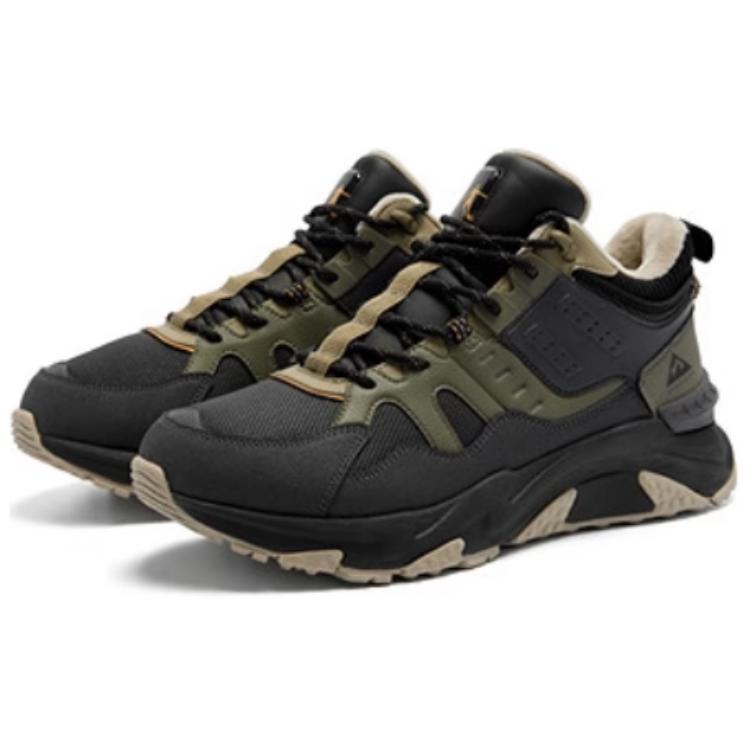 QIAODAN Yilin, Fleece Lined, Versatile Casual Abrasion Resistant Coverage Thermal Mid top Outdoor Shoes Men’s