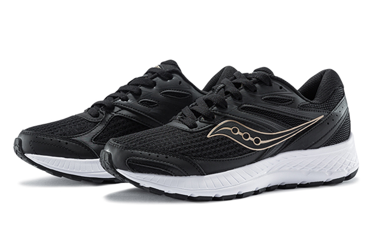 Saucony Cohesion 13 Cohesion 13 Sports Abrasion Resistant Breathable Low top Running Shoes Women’s Black Gold