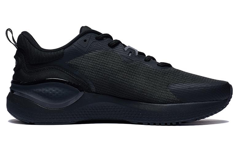 Li Ning Cushioning Slip Resistant Abrasion Resistant Lightweight Low top Running Shoes Men’s Black