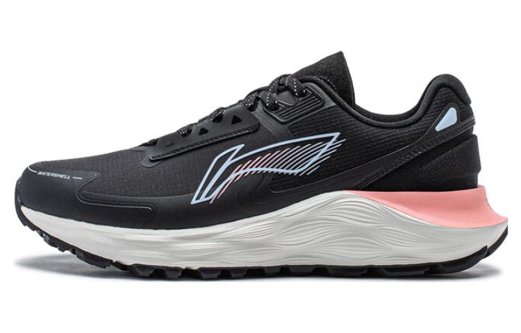 Li Ning Yufeng Fabric Comfortable Cushioning, Wear Resistant Low top Running Shoes Women's Black