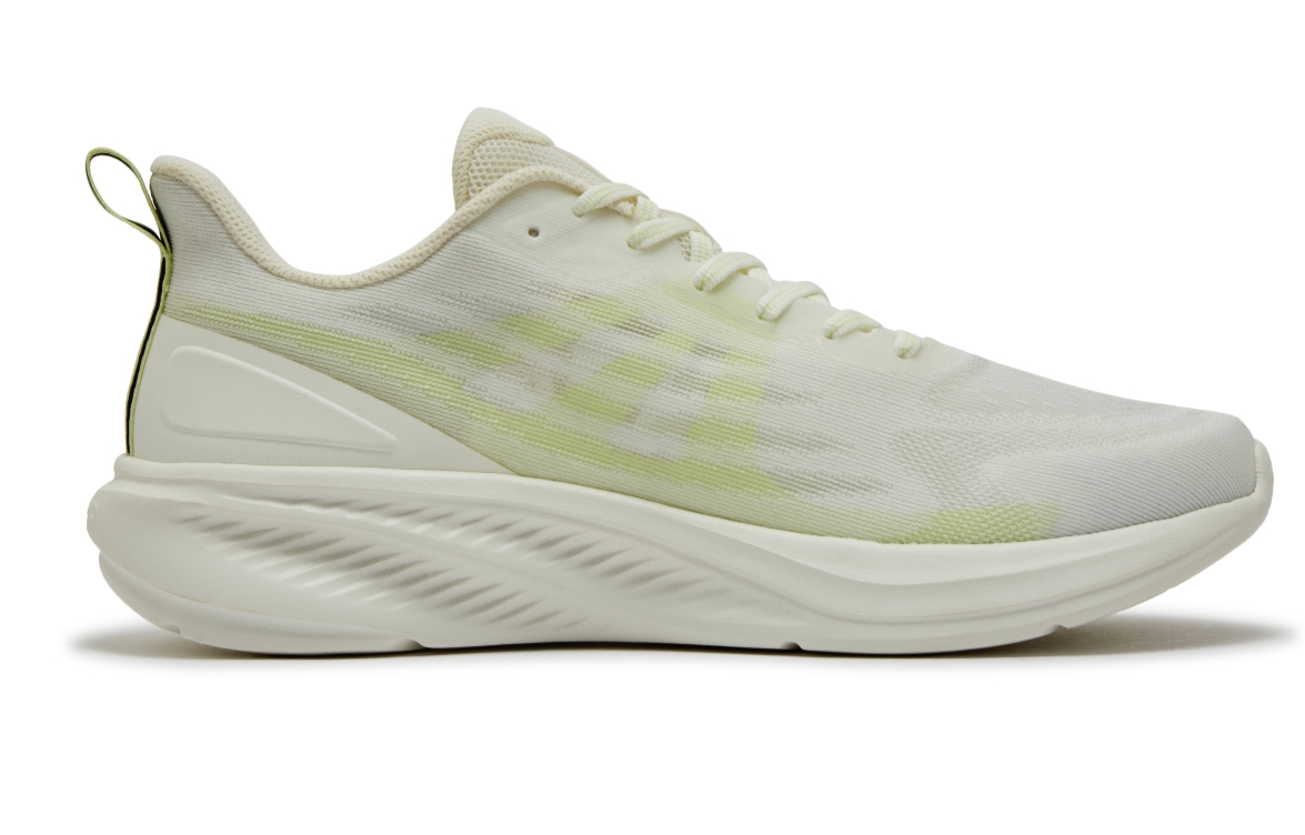361° Cushioning Breathable Lightweight Low top Casual Sprint Running Shoes Men’s Feather White Light Fruit Green