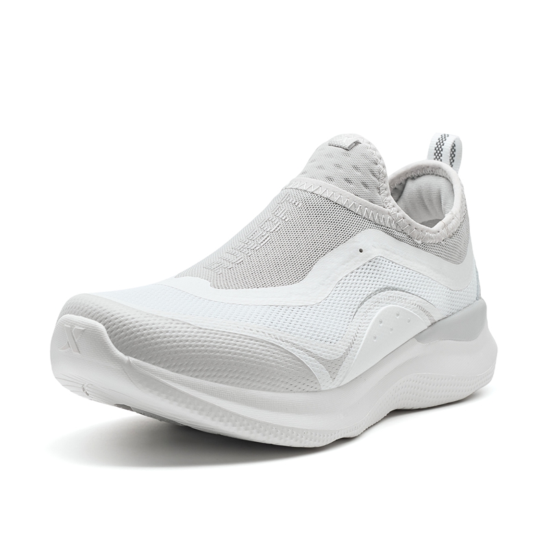 XTEP Soft Cube Breathable And Wear resistant Low top Casual Running Shoes Women’s White Silver