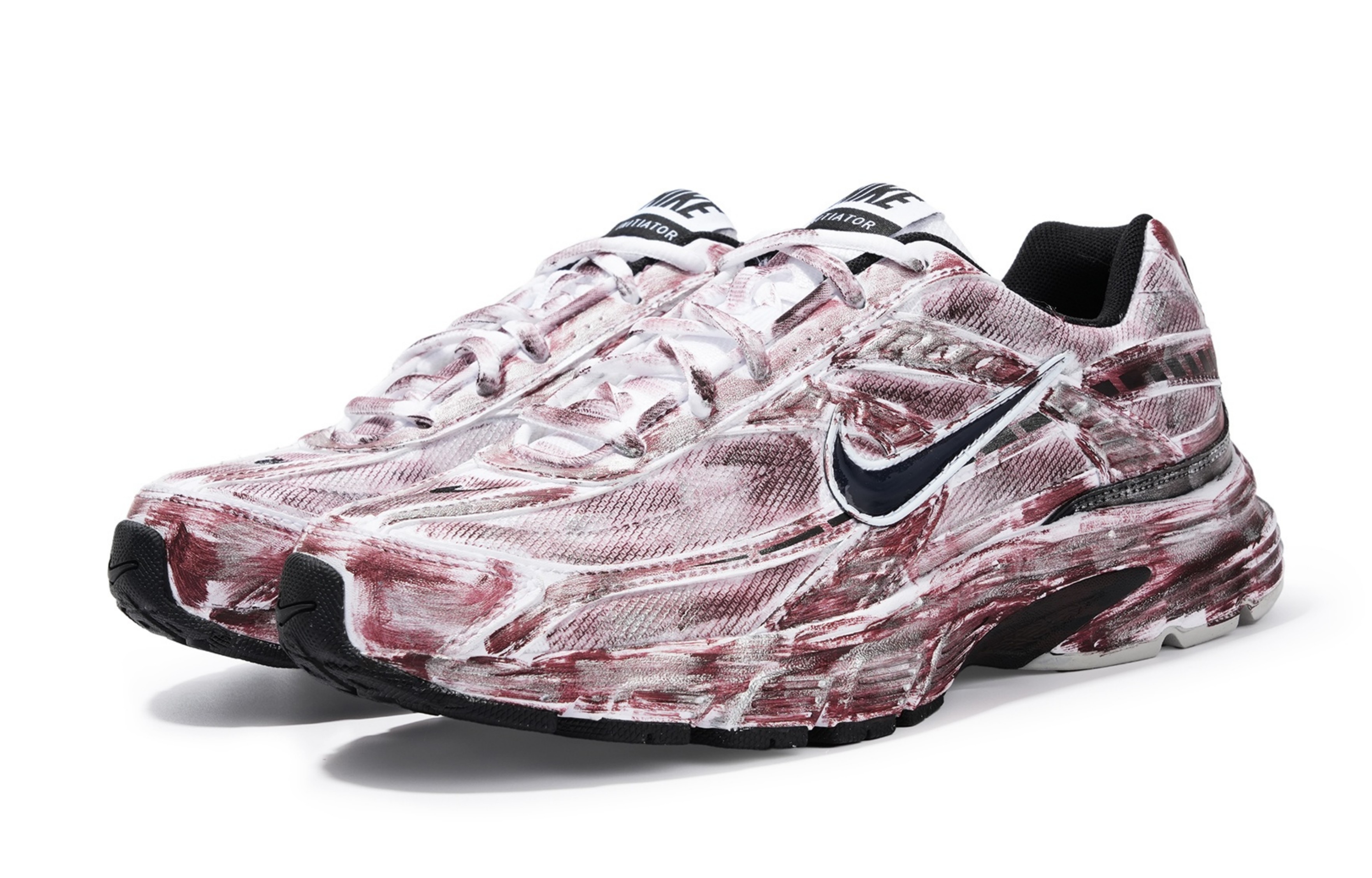 Nike Initiator Abrasion Resistant Low top Running Shoes Unisex Black Red