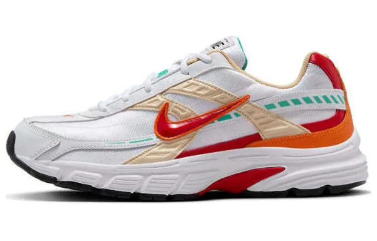 Nike Initiator Fabric Slip Resistant, Abrasion Resistant, Lightweight Low top Casual Running Shoes Men's White Red