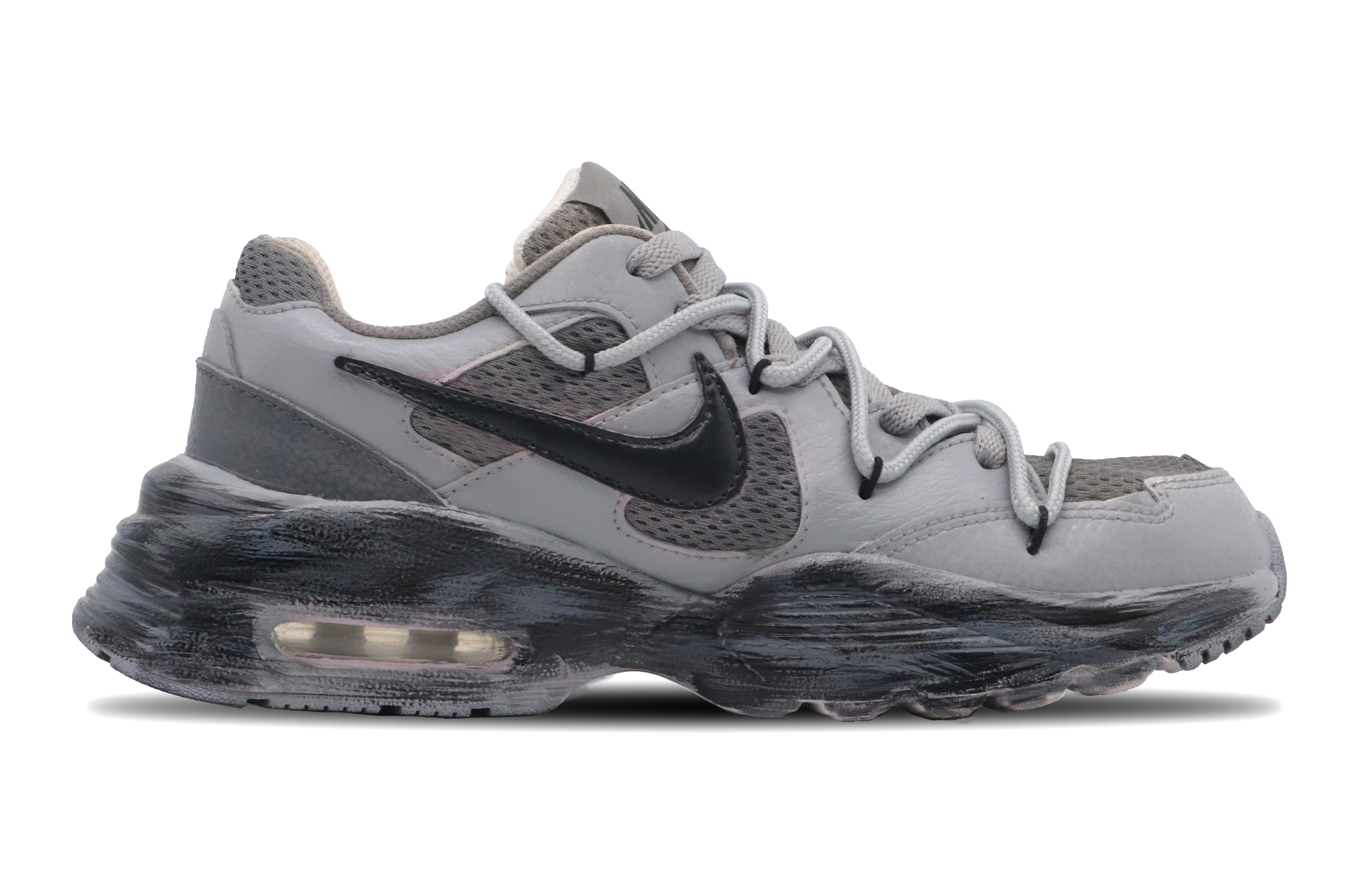 Nike Air Max Fusion Slip Resistant Abrasion Resistant Low top Running Shoes Women’s Gray Black