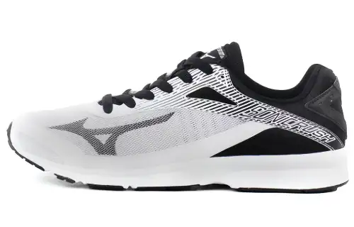 Mizuno Sonic Fabric Slip Resistant, Abrasion Resistant, Breathable, Lightweight Low top Running Shoes Men's White