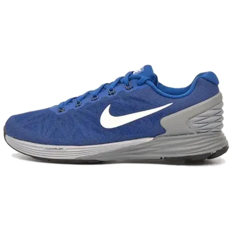Nike Lunarglide 6 Cushioning, Wear Resistant Low top Running Shoes Men's Blue