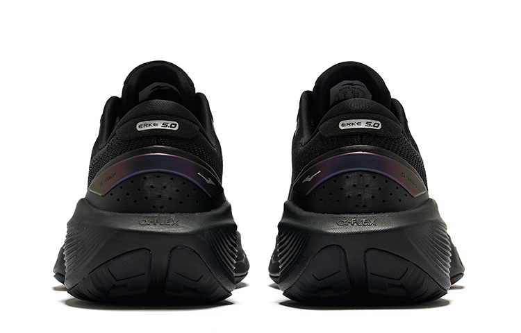 Erke Textile, Synthetic Leather Low top Running Shoes Women’s Jet Black