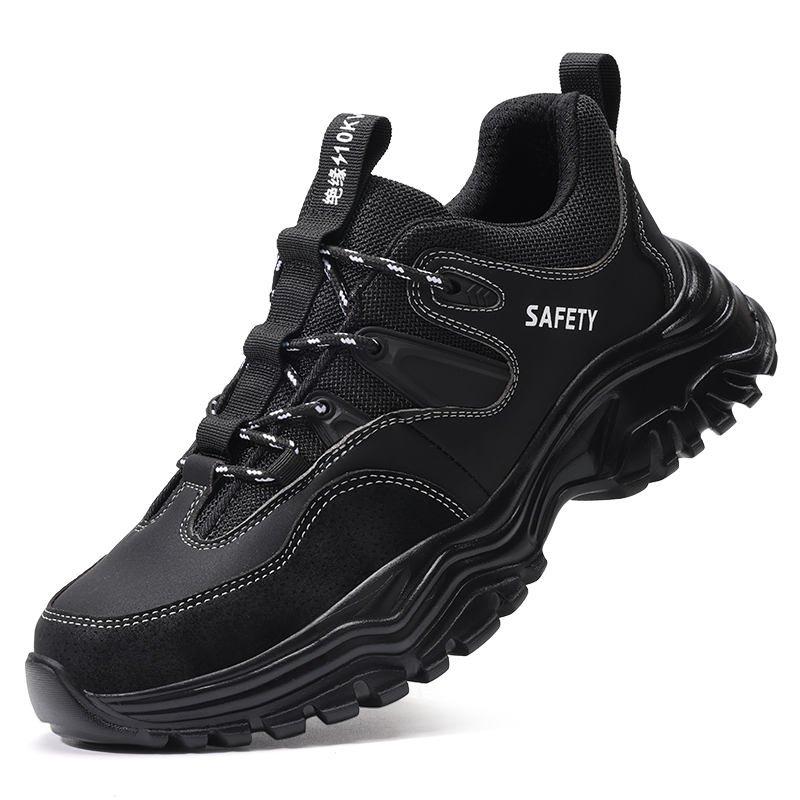 LANOUDUN Impact Resistant Lightweight Low top Outdoor Shoes Unisex Black