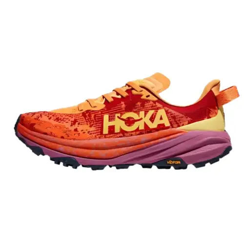 HOKA ONE ONE Slip Resistant, Abrasion Resistant, Lightweight Low top Running Shoes Women's Red Orange